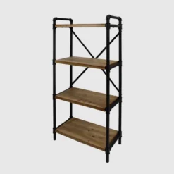 Greenwood Industrial Iron Four Shelf Bookcase - Christopher Knight Home -Furniture Haven Sales GUEST ebe4ff02 79b6 4c04 aba4 102f00869968