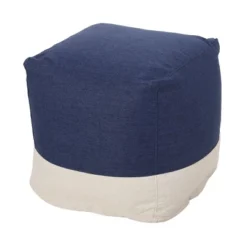 Tattnall Contemporary Two-Tone Fabric Cube Pouf - Christopher Knight Home -Furniture Haven Sales GUEST f02f2829 5636 4d21 b531 a004e003e2e0