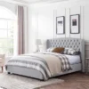 King Virago Contemporary Upholstered Platform Bed Light Gray - Christopher Knight Home 2 King Virago Contemporary Upholstered Platform Bed Light Gray - Christopher Knight Home -Furniture Haven Sales GUEST f5a743cd 0b45 42ed a7c4 03ac2bd7299b