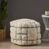 Allegra Boho Pouf Blue/White - Christopher Knight Home