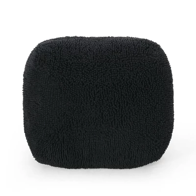 Moloney Modern Microfiber Chenille Round Pouf - Christopher Knight Home 11 Moloney Modern Microfiber Chenille Round Pouf - Christopher Knight Home - Image 9