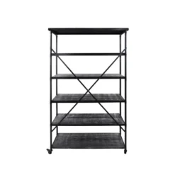 68" Farrells Industrial 5 Shelf Bookcase Gray - Christopher Knight Home -Furniture Haven Sales GUEST f98c2c2e 89bf 4eed b8c9 1ca9d449270e