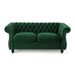 Somerville Traditional Chesterfield Loveseat - Christopher Knight Home -Furniture Haven Sales GUEST fd684556 2dda 4409 9319 b610edd5f60a